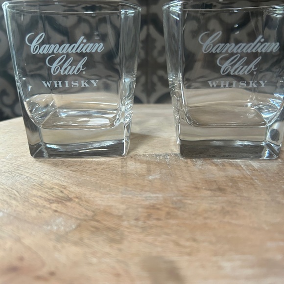 VINTAGE ROCKS TUMBLERS- CANADIAN CLUB WHISKEY- SET OF 2, 2-8 Ounce - Picture 2 of 6